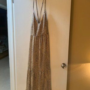 Long Leopard Print Dress - Size Large